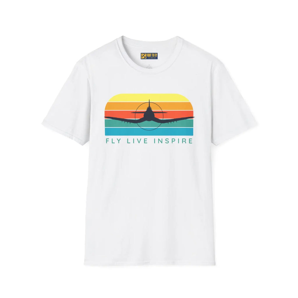 Fly Live Inspire - T-Shirt - Pilot gifts - WWII warbird t-shirt