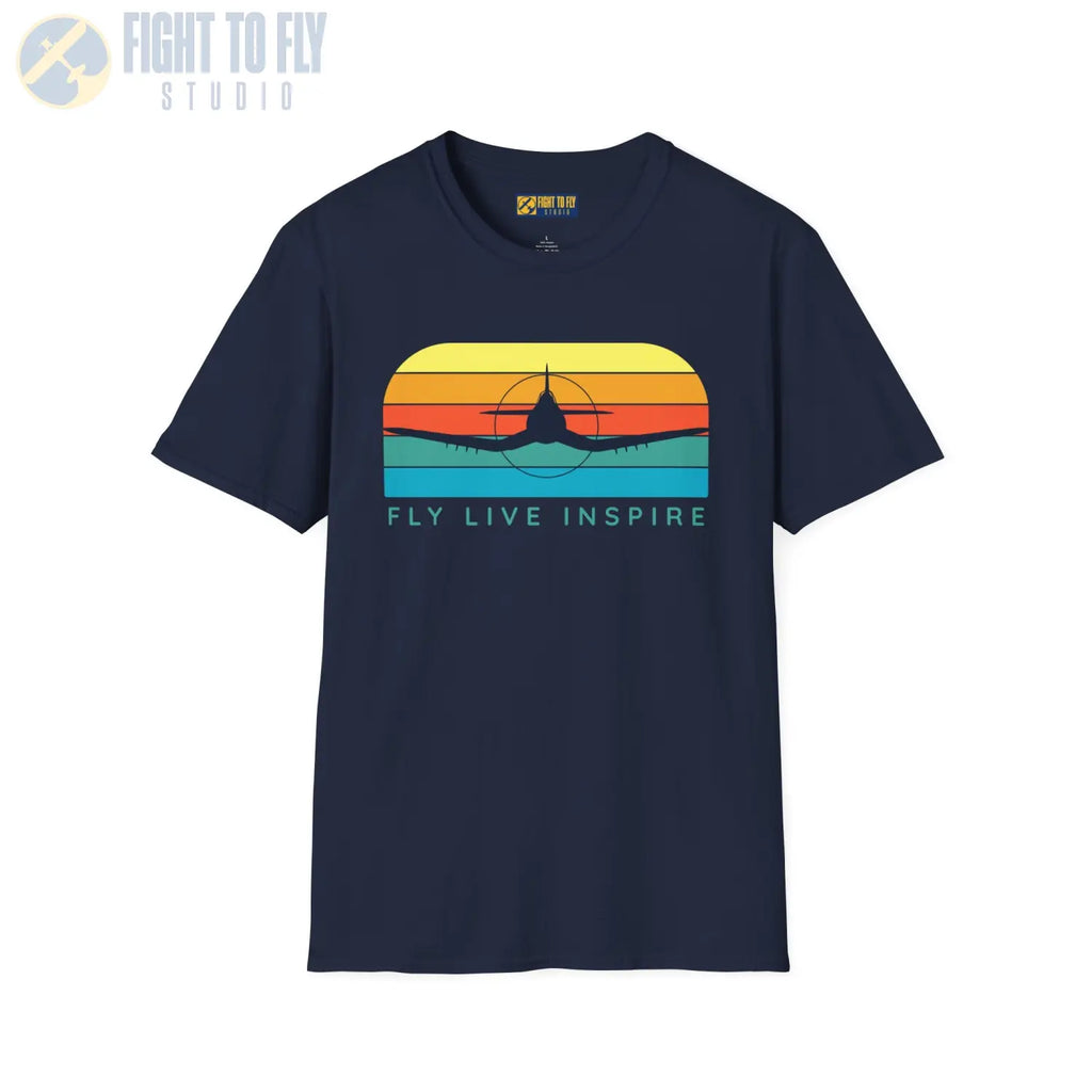 Fly Live Inspire - T-Shirt - Pilot gifts - WWII warbird t-shirt