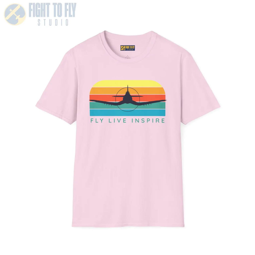 Fly Live Inspire - T-Shirt - Pilot gifts - WWII warbird t-shirt