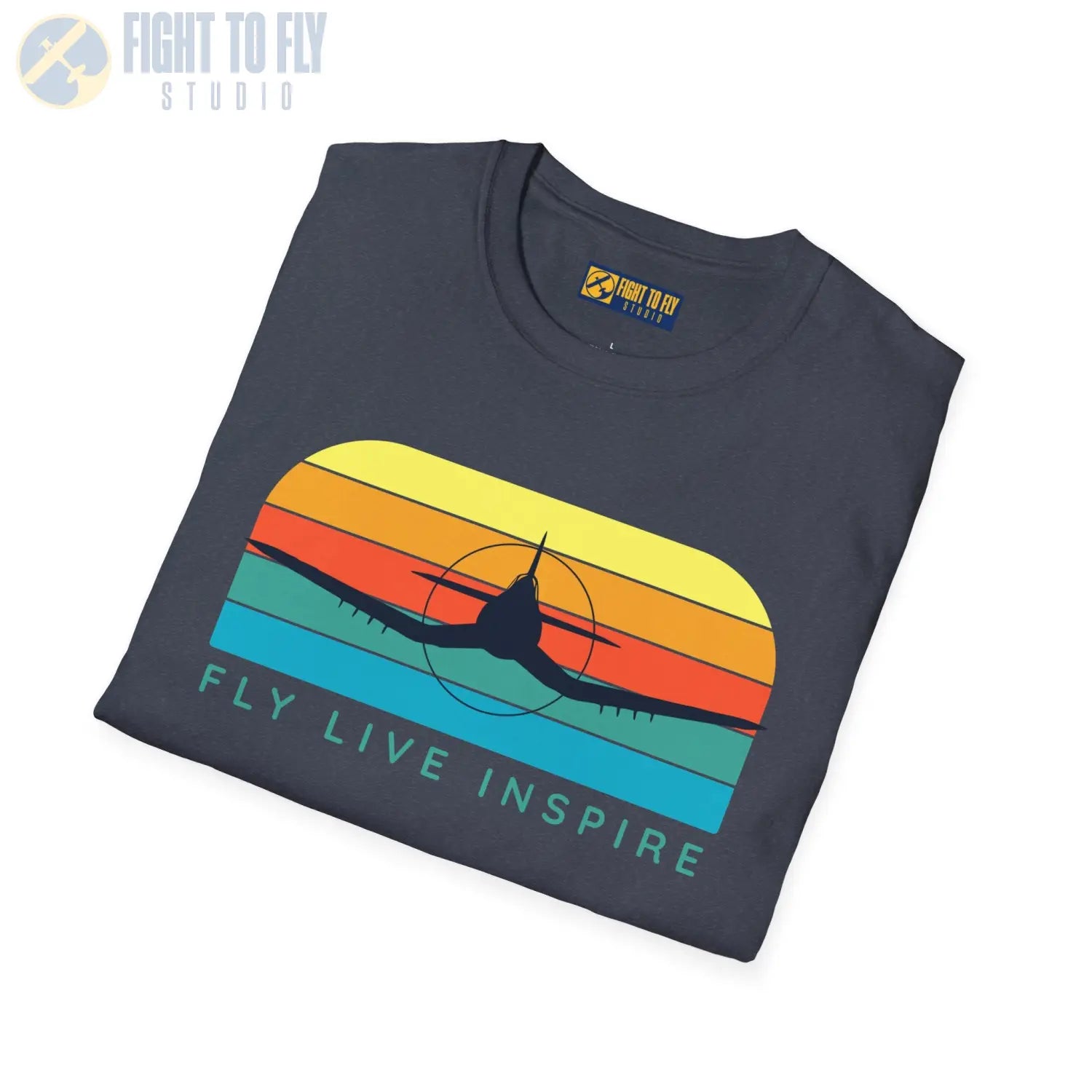 Fly Live Inspire - T-Shirt - Pilot gifts - WWII warbird t-shirt