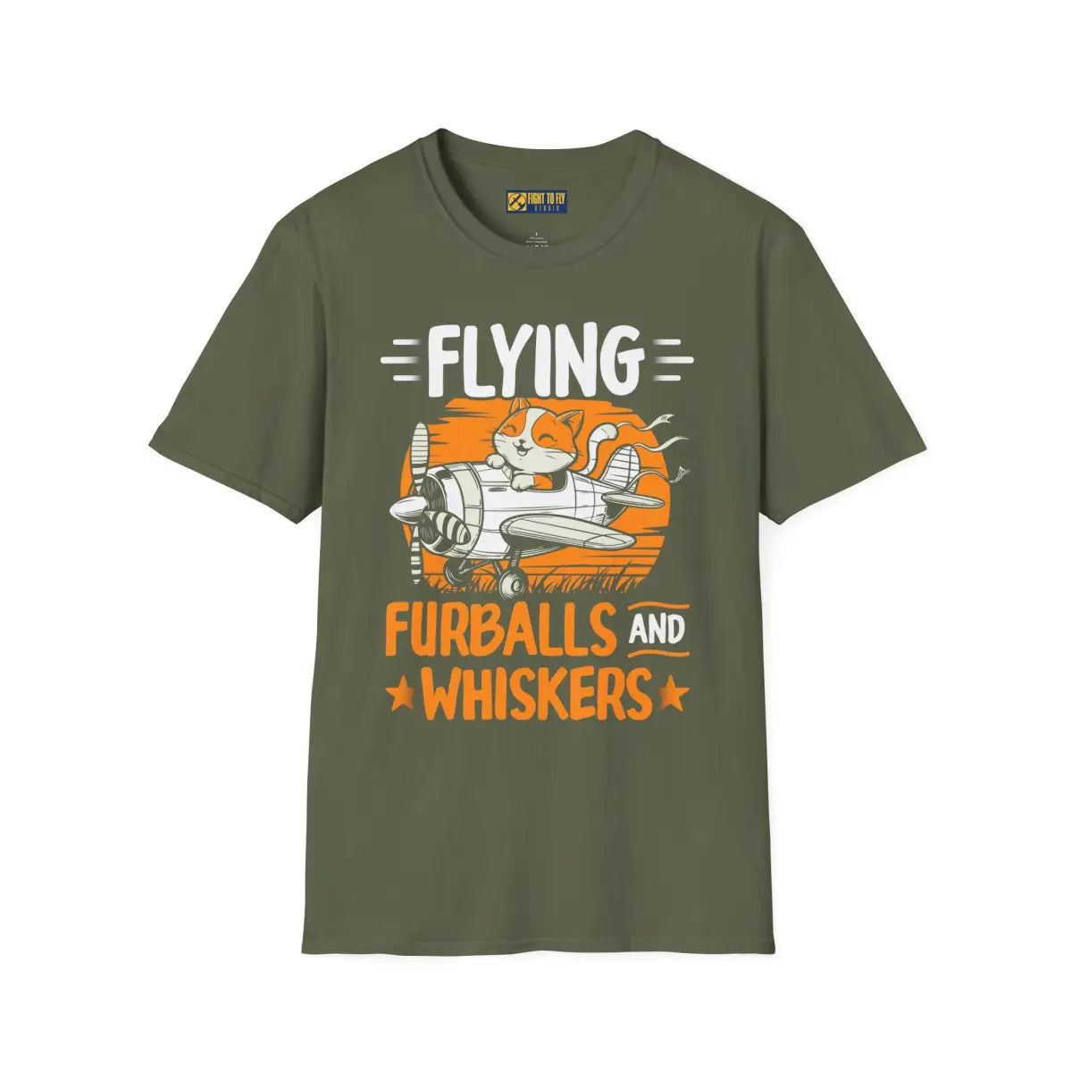Flying Furballs and Whiskers - T-Shirt - Pilot gifts - WWII warbird t-shirt