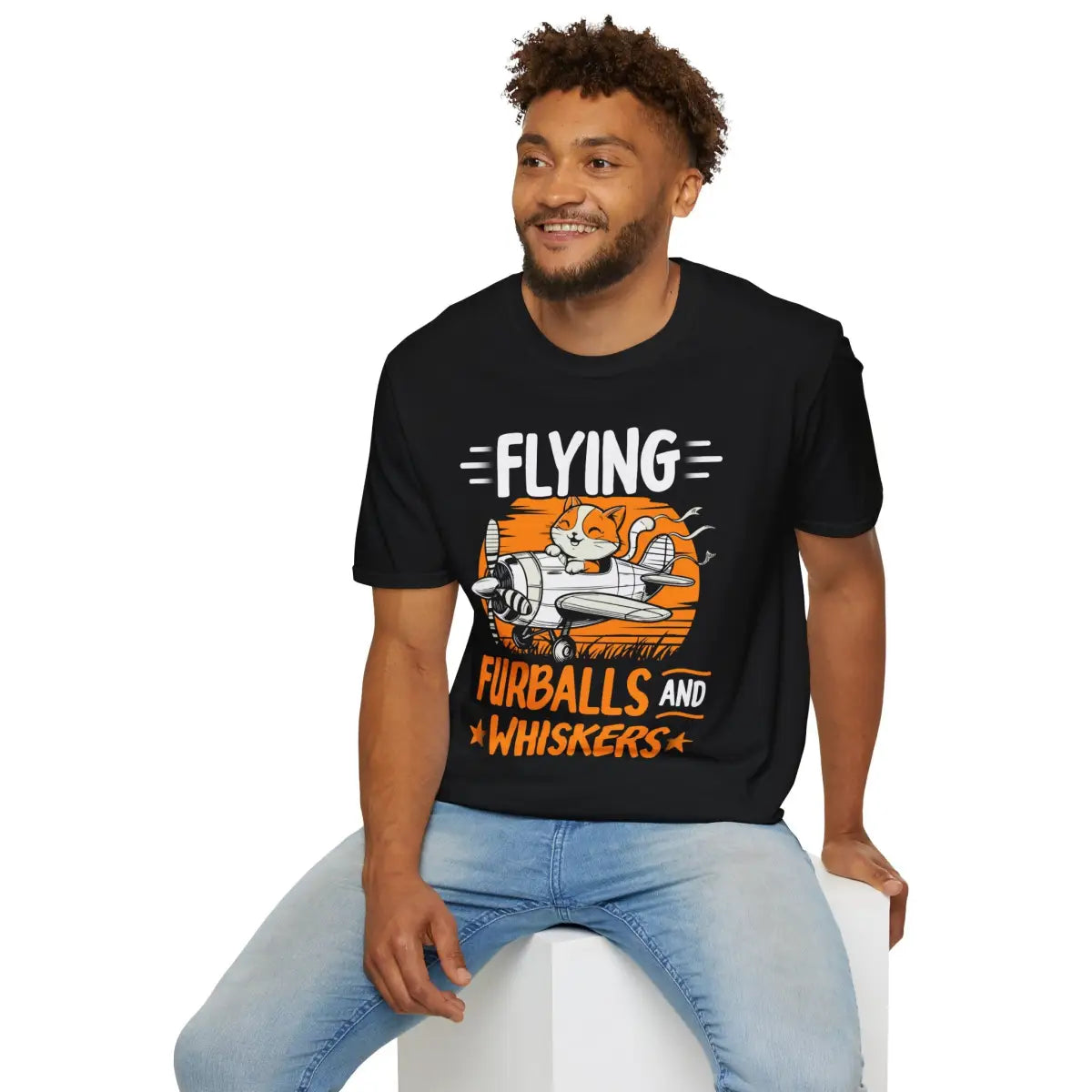 Flying Furballs and Whiskers - T-Shirt - Pilot gifts - WWII warbird t-shirt