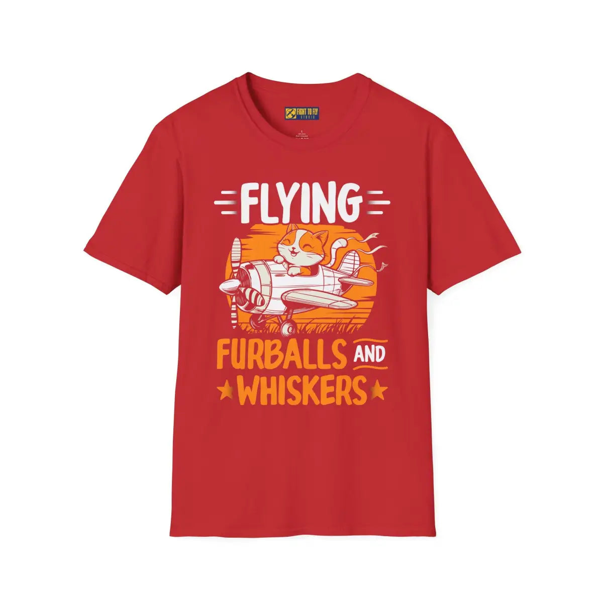 Flying Furballs and Whiskers - T-Shirt - Pilot gifts - WWII warbird t-shirt