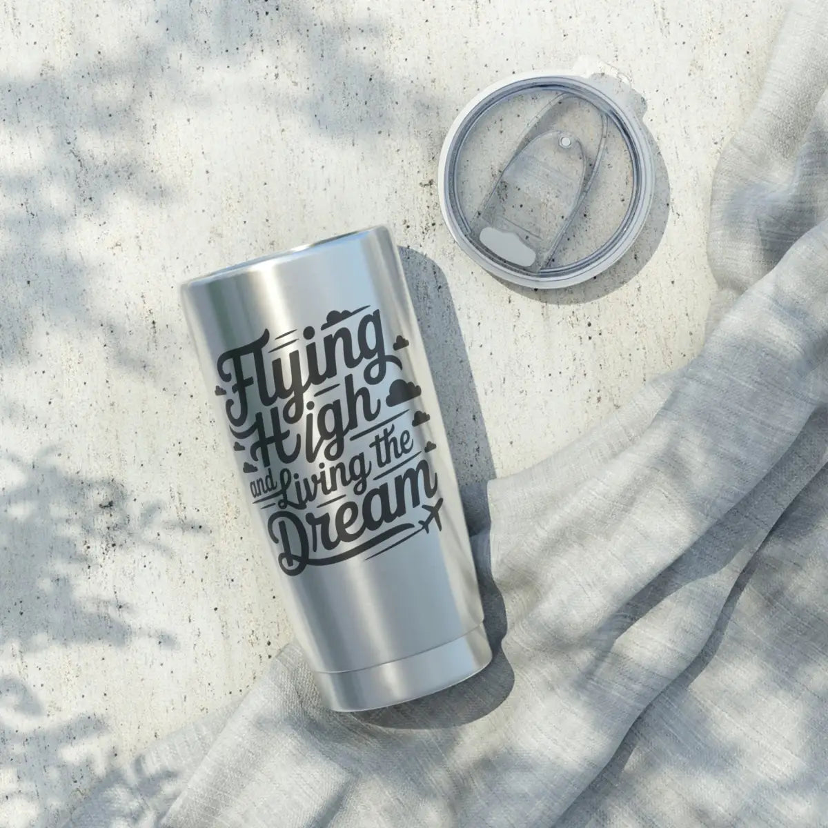 Flying High and Living the Dream - Mug - Pilot gifts - WWII warbird t-shirt