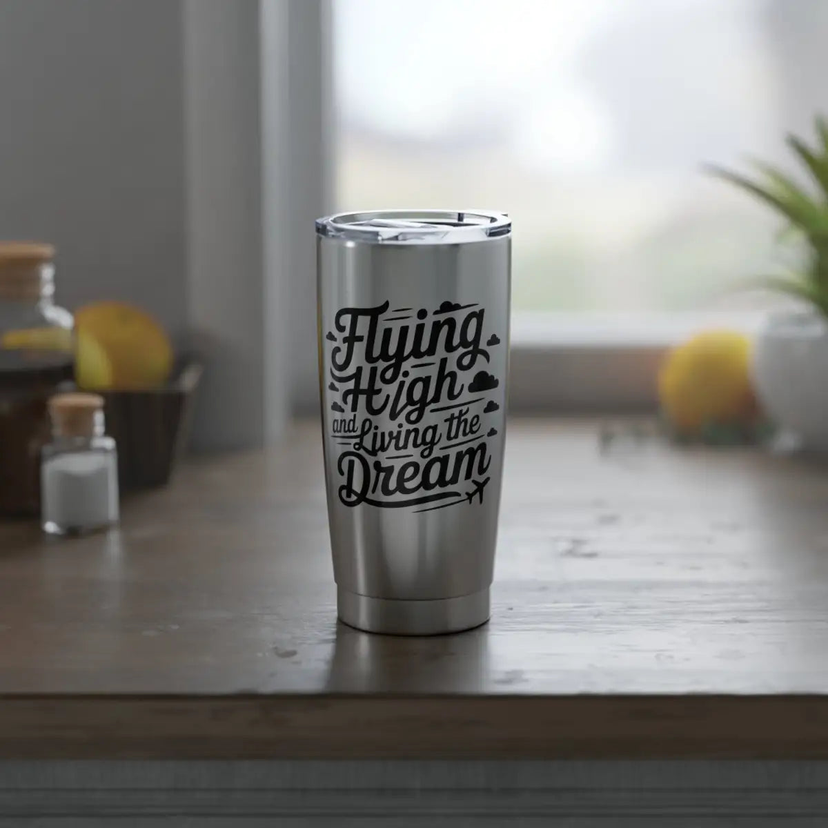 Flying High and Living the Dream - Mug - Gifts for pilots - Aviation apparel