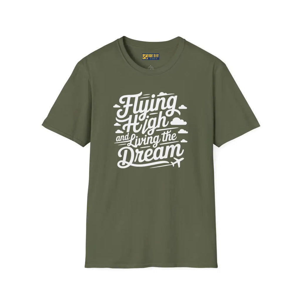 Flying High Living the Dream - T-Shirt - Pilot gifts - WWII warbird t-shirt