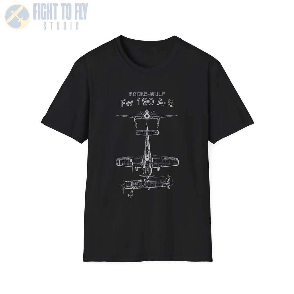 Focke-Wulf Fw 190 A-5 — T-shirt - T-Shirt - Pilot gifts - WWII warbird t-shirt