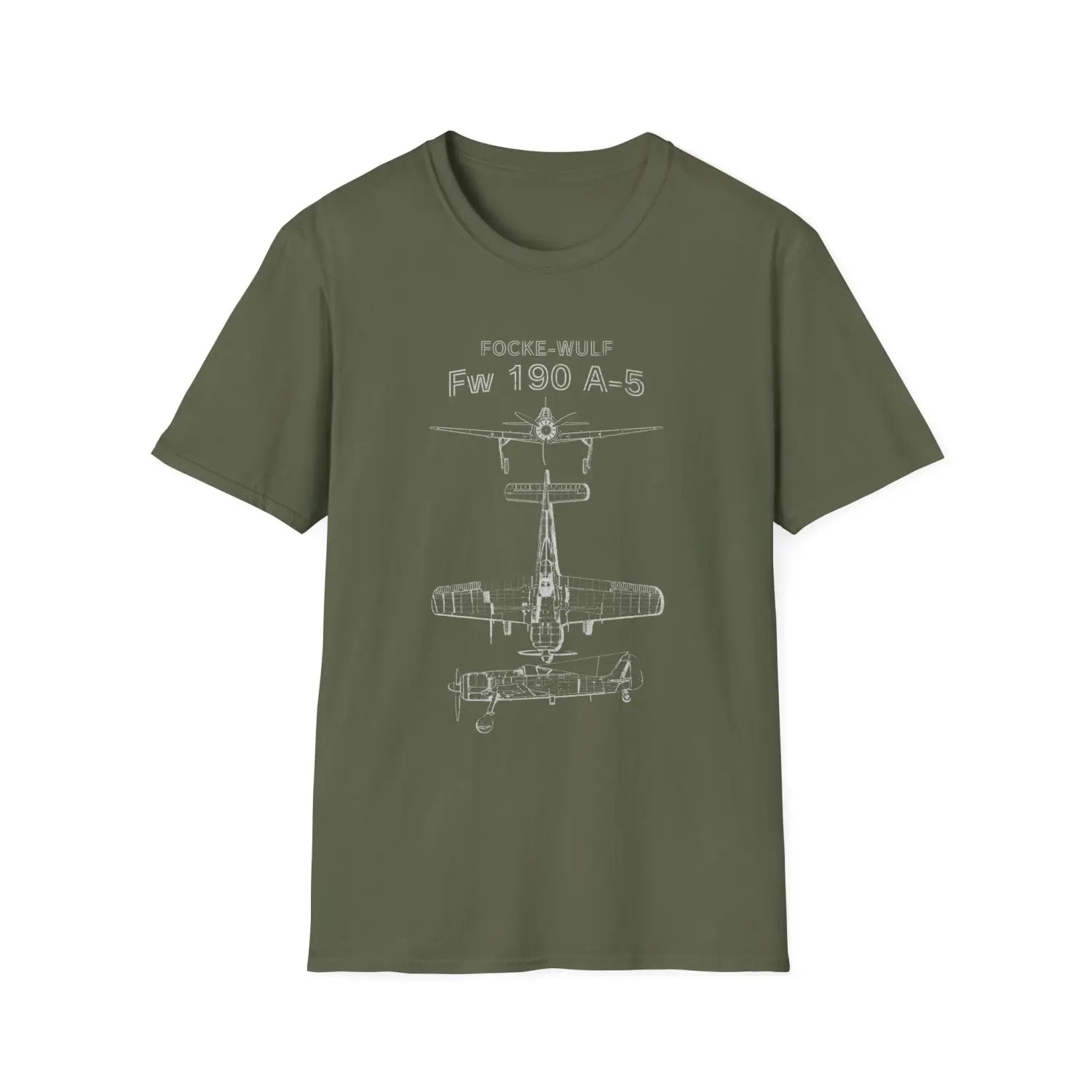Focke-Wulf Fw 190 A-5 — T-shirt - T-Shirt - Pilot gifts - WWII warbird t-shirt