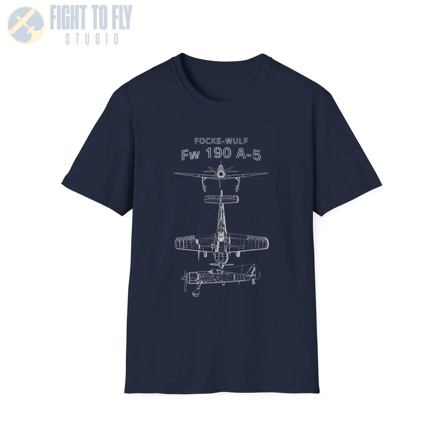 Focke-Wulf Fw 190 A-5 — T-shirt - T-Shirt - Pilot gifts - WWII warbird t-shirt