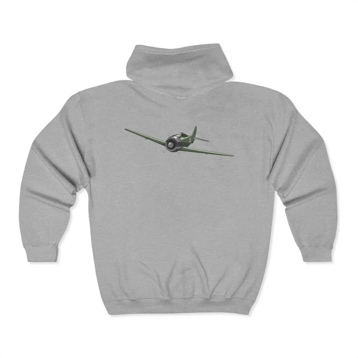 Focke Wulf Fw 190 Full Zip Hoodie - Gifts for pilots - Aviation apparel
