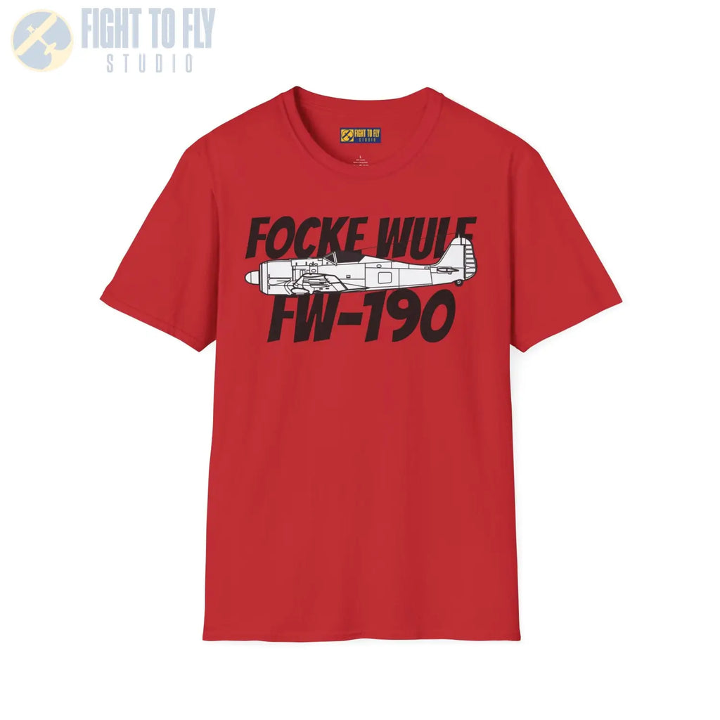Focke-Wulf Fw 190A Side Profile T-Shirt - Pilot gifts - WWII warbird t-shirt