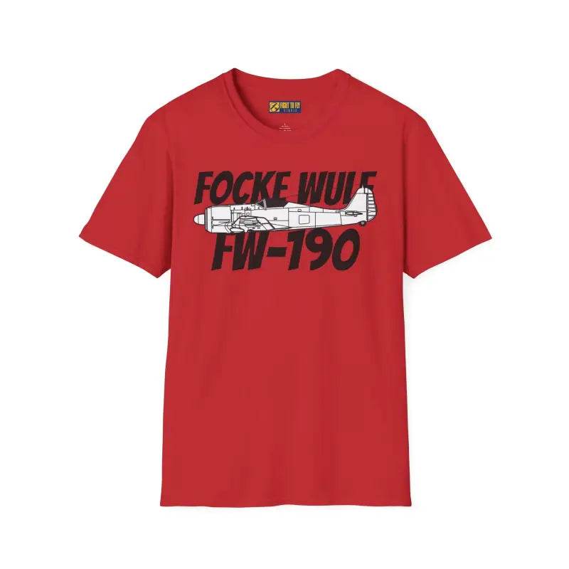Focke Wulf Fw 190A Side Profile T Shirt – WWII Luftwaffe Fighter Tee Pilot gifts warbird t shirt