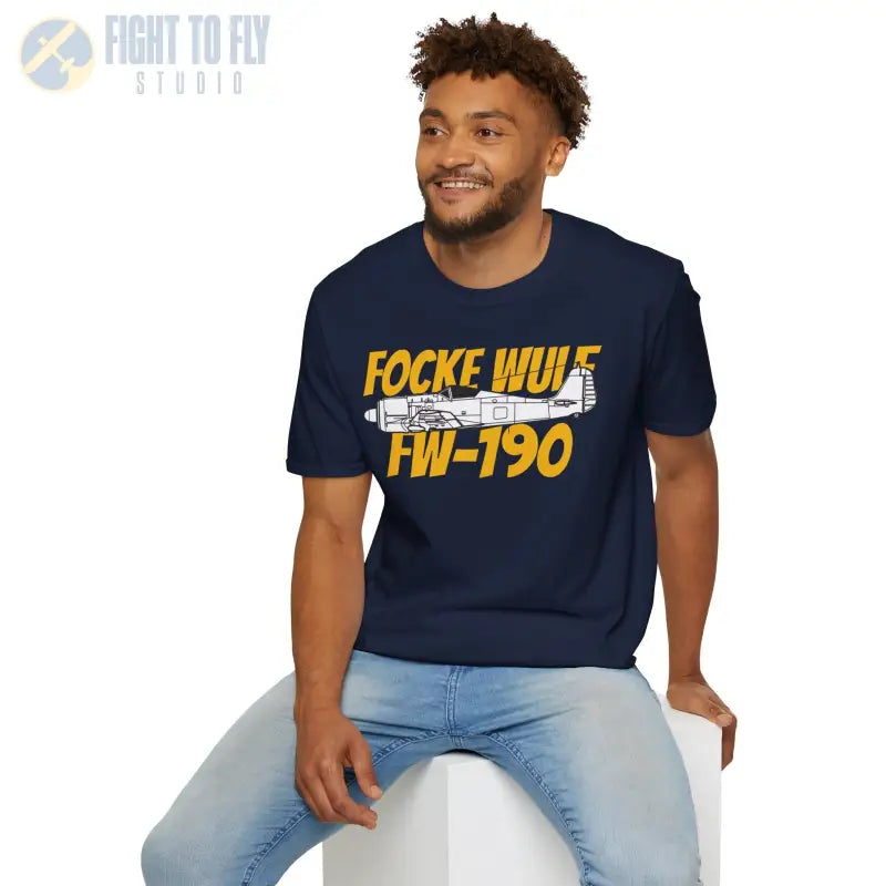 Focke Wulf Fw 190A Side Profile T Shirt – WWII Luftwaffe Fighter Tee Pilot gifts warbird t shirt