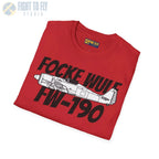 Focke-Wulf Fw 190A Side Profile T-Shirt - Pilot gifts - WWII warbird t-shirt