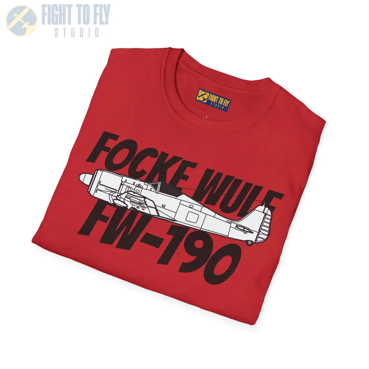 Focke-Wulf Fw 190A Side Profile T-Shirt - Pilot gifts - WWII warbird t-shirt