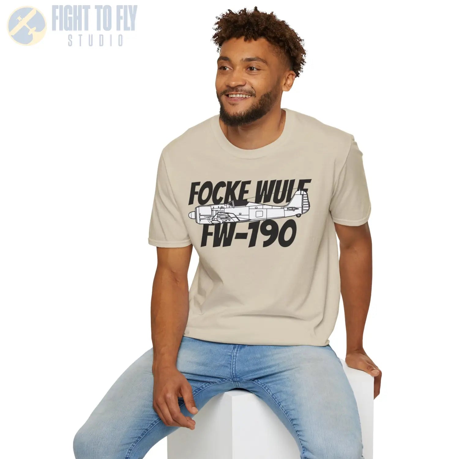 Focke-Wulf Fw 190A Side Profile T-Shirt - Pilot gifts - WWII warbird t-shirt