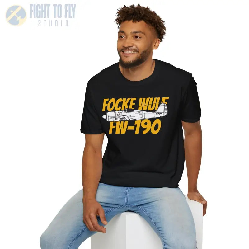 Focke Wulf Fw 190A Side Profile T Shirt – WWII Luftwaffe Fighter Tee Pilot gifts warbird t shirt
