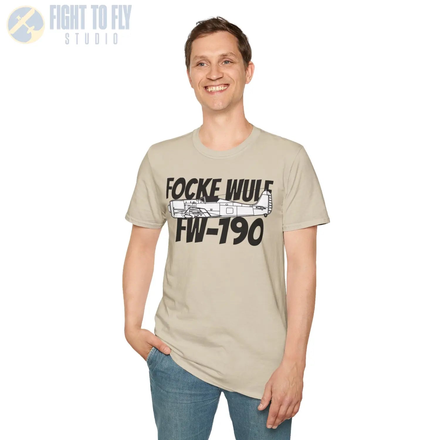 Focke-Wulf Fw 190A Side Profile T-Shirt - Pilot gifts - WWII warbird t-shirt