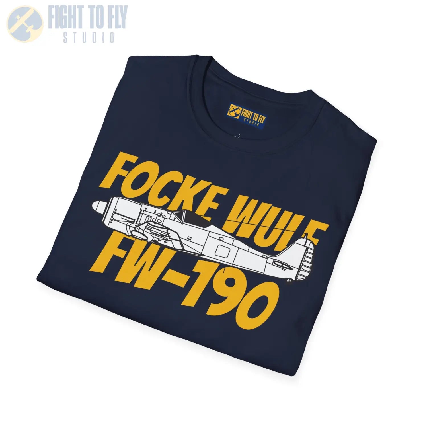 Focke-Wulf Fw 190A Side Profile T-Shirt - Pilot gifts - WWII warbird t-shirt