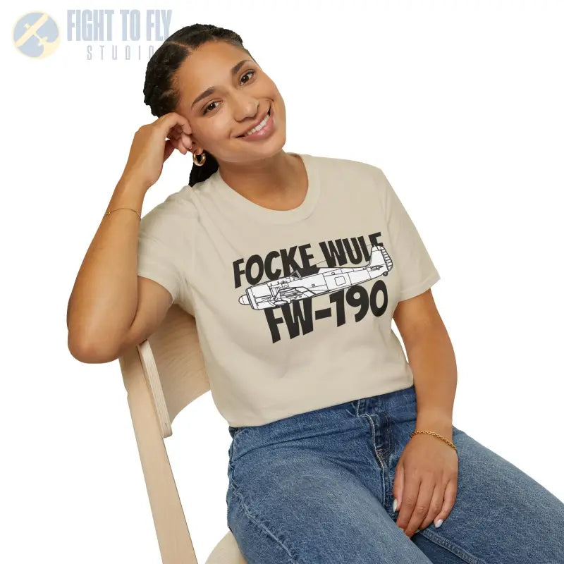 Focke Wulf Fw 190A Side Profile T Shirt – WWII Luftwaffe Fighter Tee Pilot gifts warbird t shirt