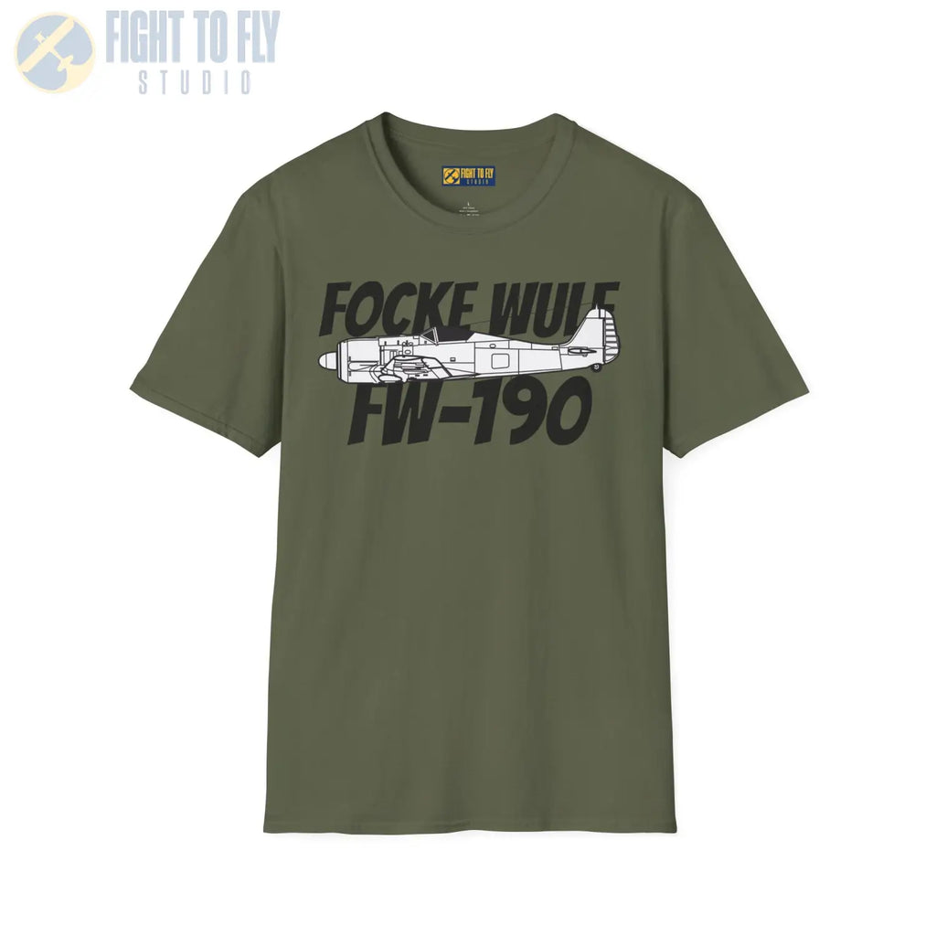 Focke-Wulf Fw 190A Side Profile T-Shirt - Pilot gifts - WWII warbird t-shirt