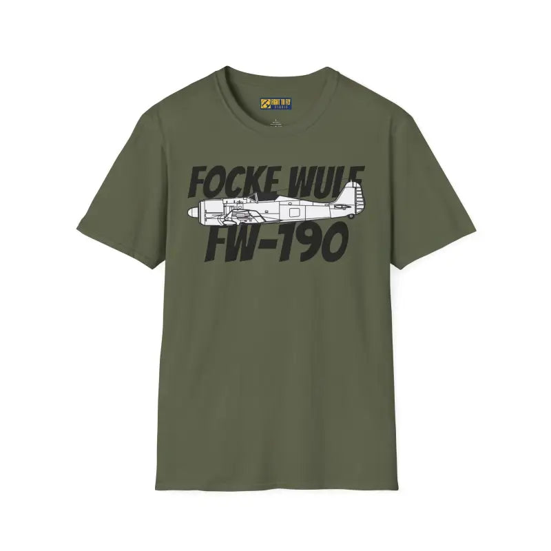 Focke Wulf Fw 190A Side Profile T Shirt – WWII Luftwaffe Fighter Tee Pilot gifts warbird t shirt