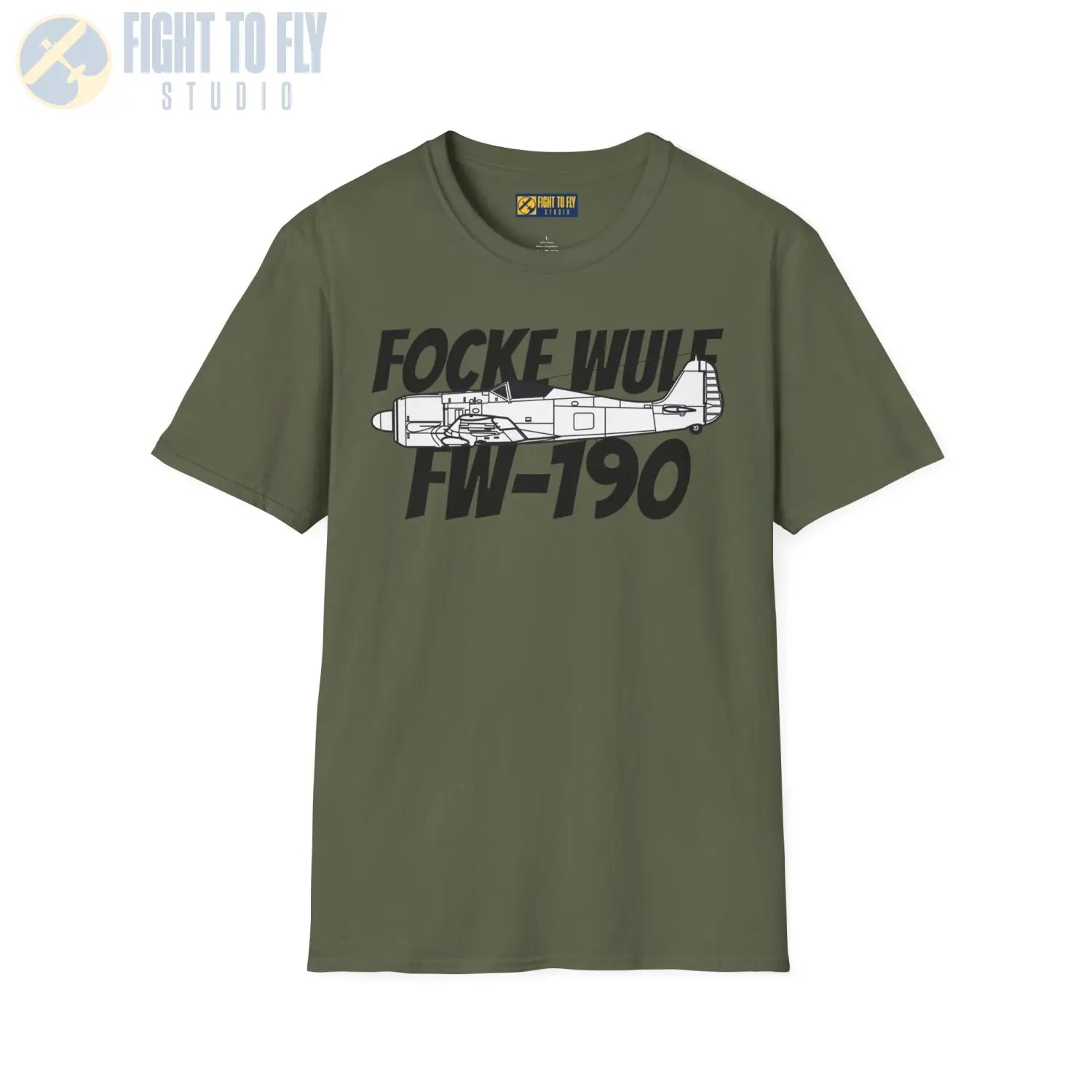 Focke-Wulf Fw 190A Side Profile T-Shirt - Pilot gifts - WWII warbird t-shirt