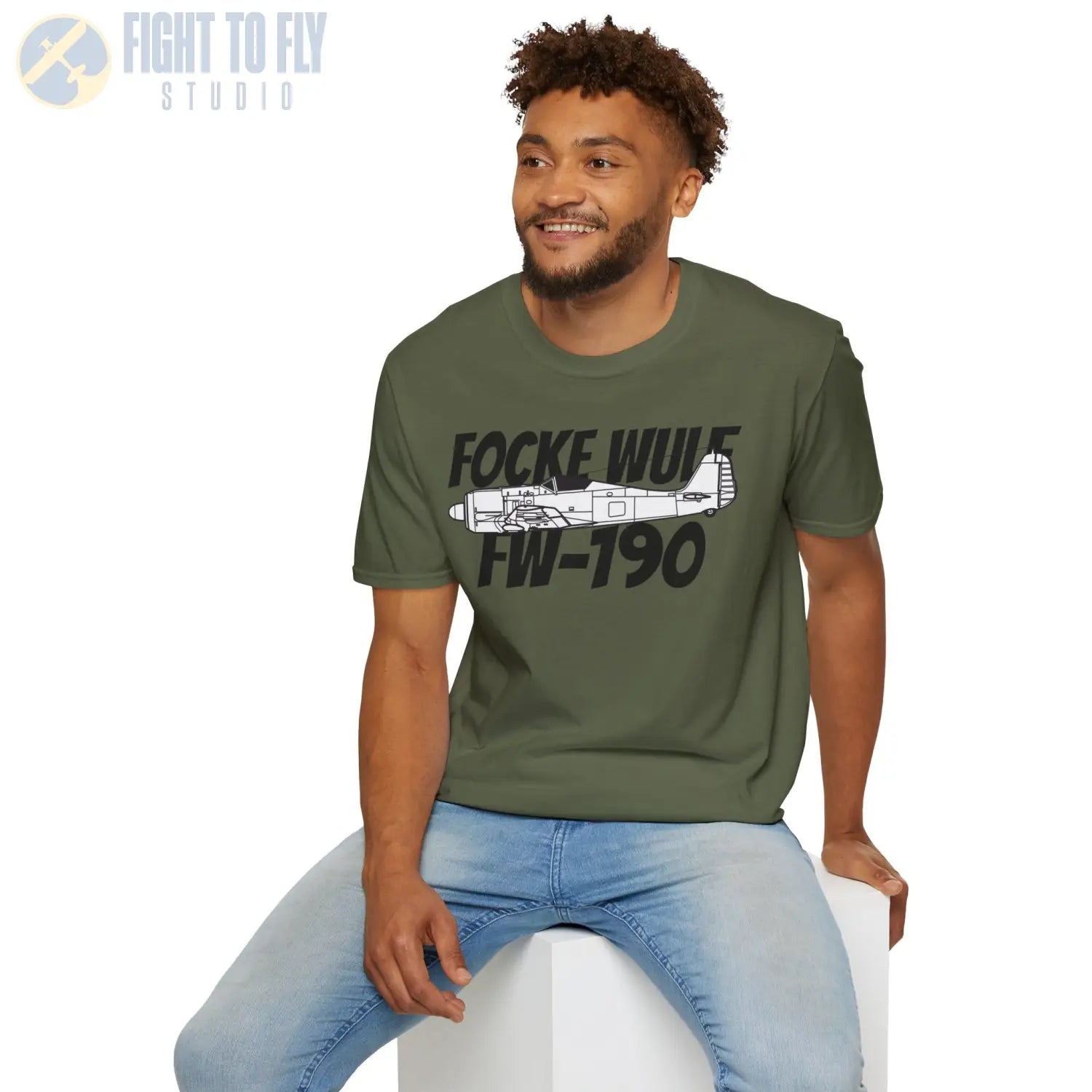 Focke-Wulf Fw 190A Side Profile T-Shirt - Pilot gifts - WWII warbird t-shirt