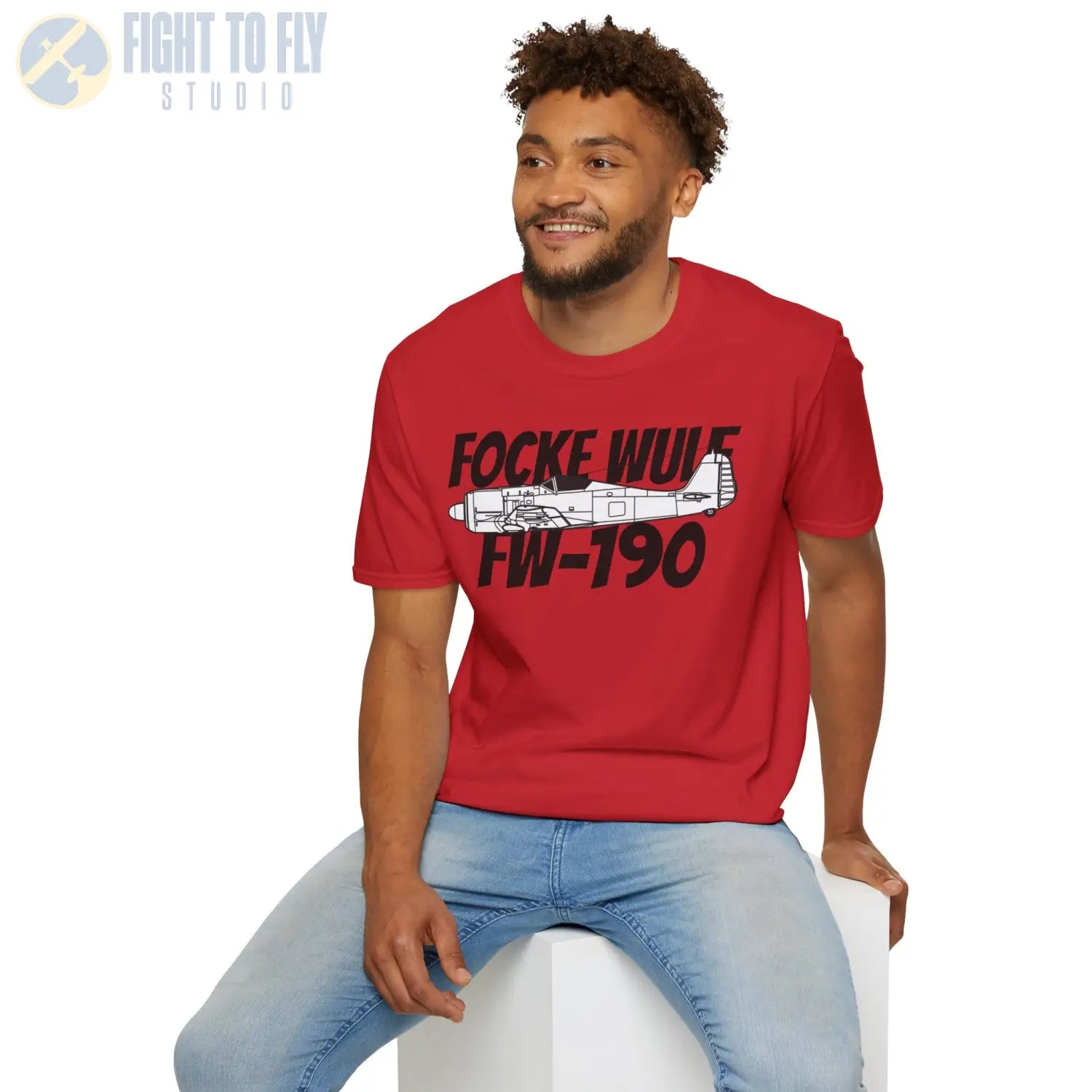Focke-Wulf Fw 190A Side Profile T-Shirt - Pilot gifts - WWII warbird t-shirt