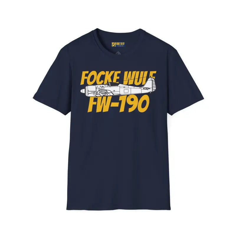 Focke Wulf Fw 190A Side Profile T Shirt – WWII Luftwaffe Fighter Tee Pilot gifts warbird t shirt