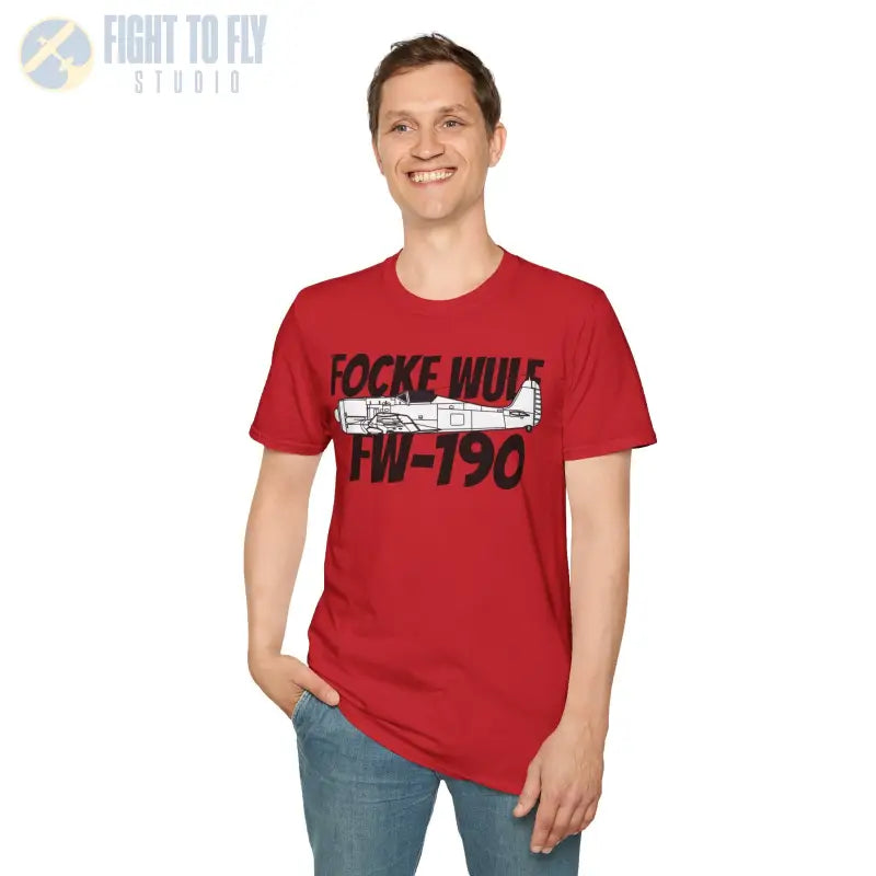 Focke Wulf Fw 190A Side Profile T Shirt – WWII Luftwaffe Fighter Tee Pilot gifts warbird t shirt