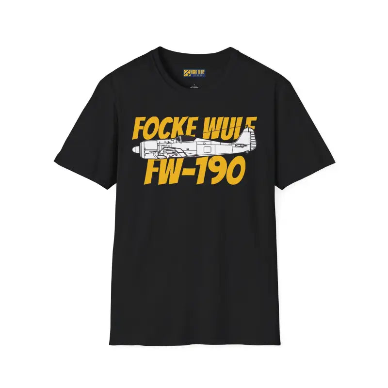 Focke Wulf Fw 190A Side Profile T Shirt – WWII Luftwaffe Fighter Tee Pilot gifts warbird t shirt