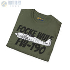Focke-Wulf Fw 190A Side Profile T-Shirt - Pilot gifts - WWII warbird t-shirt