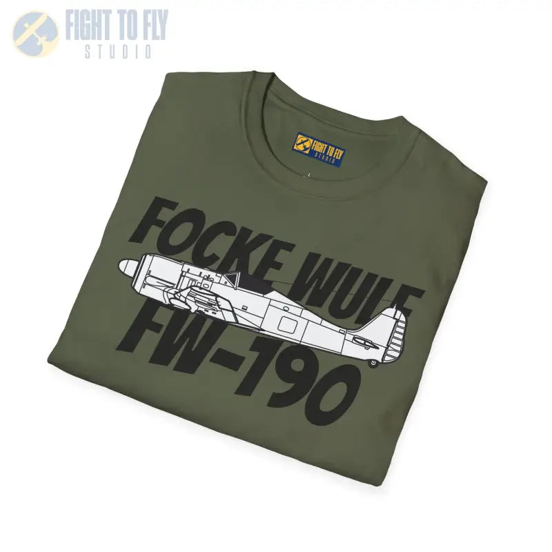 Focke Wulf Fw 190A Side Profile T Shirt – WWII Luftwaffe Fighter Tee Pilot gifts warbird t shirt