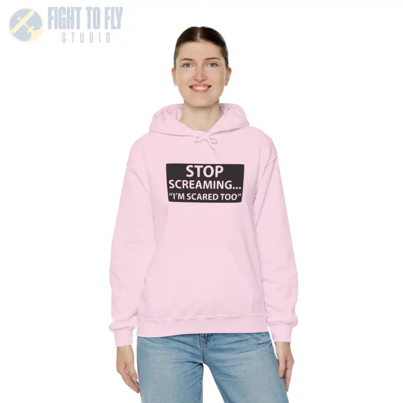 Funny Unisex Hooded Sweatshirt - ’STOP SCREAMING... I’M SCARED TOO’ - Hoodie - Gifts for pilots - Aviation apparel