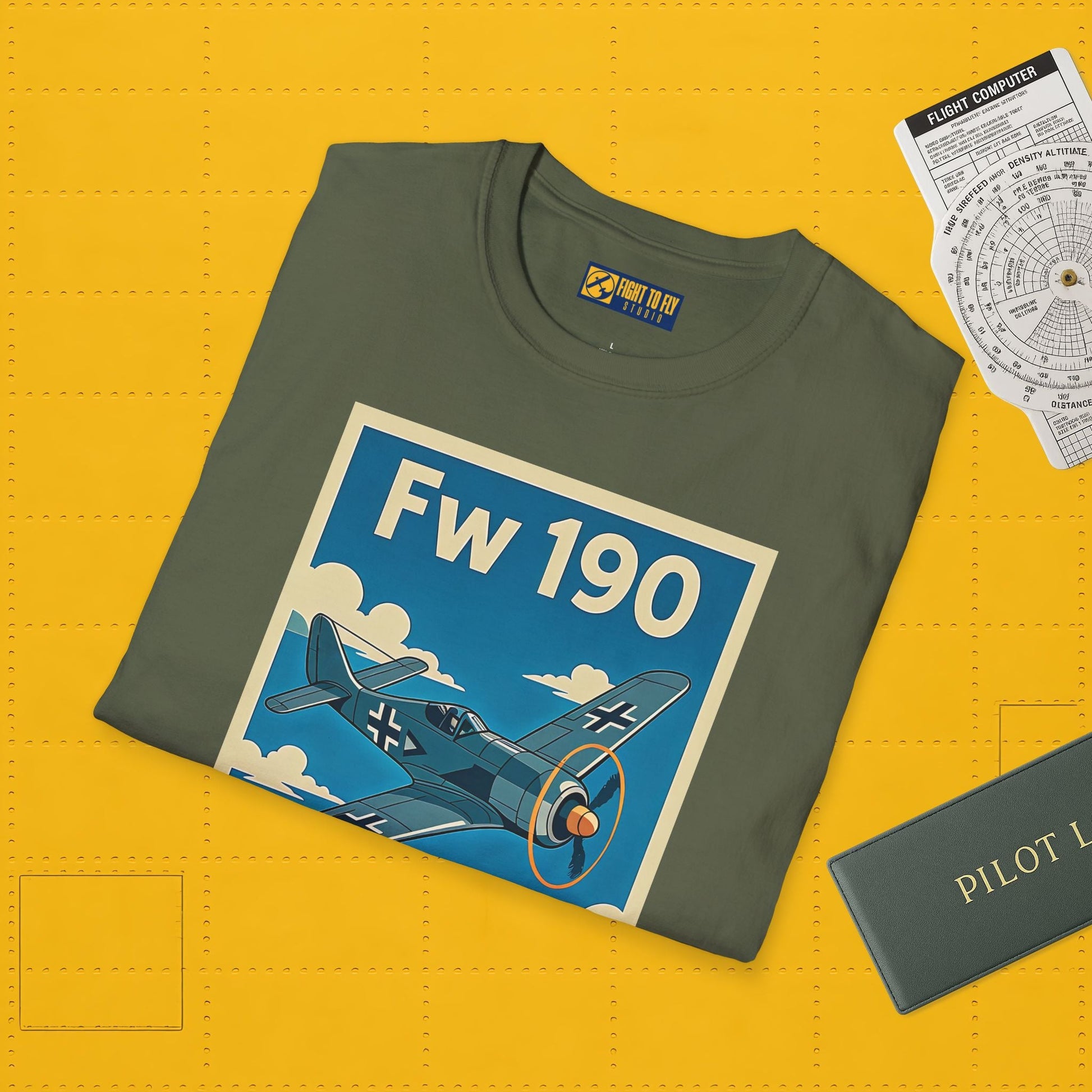 Fw 190 Premium T-Shirt – Focke-Wulf Fighter Full Graphic WWII Aviation Tee - Pilot gifts - warbird t-shirt