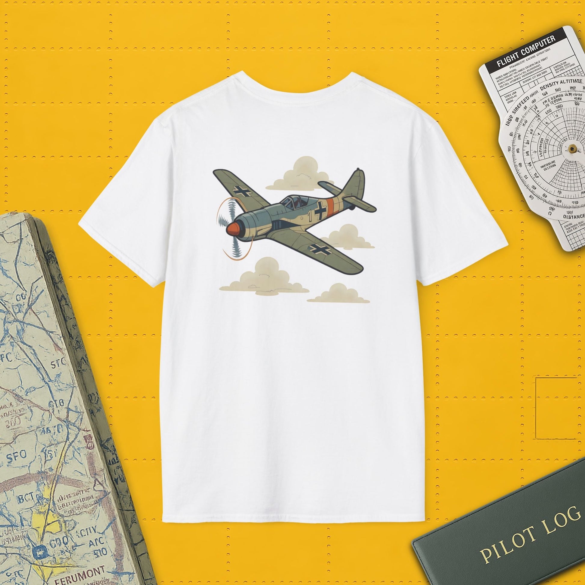Fw 190 Premium T-Shirt – Focke-Wulf Fighter Full Graphic WWII Aviation Tee - Pilot gifts - warbird t-shirt