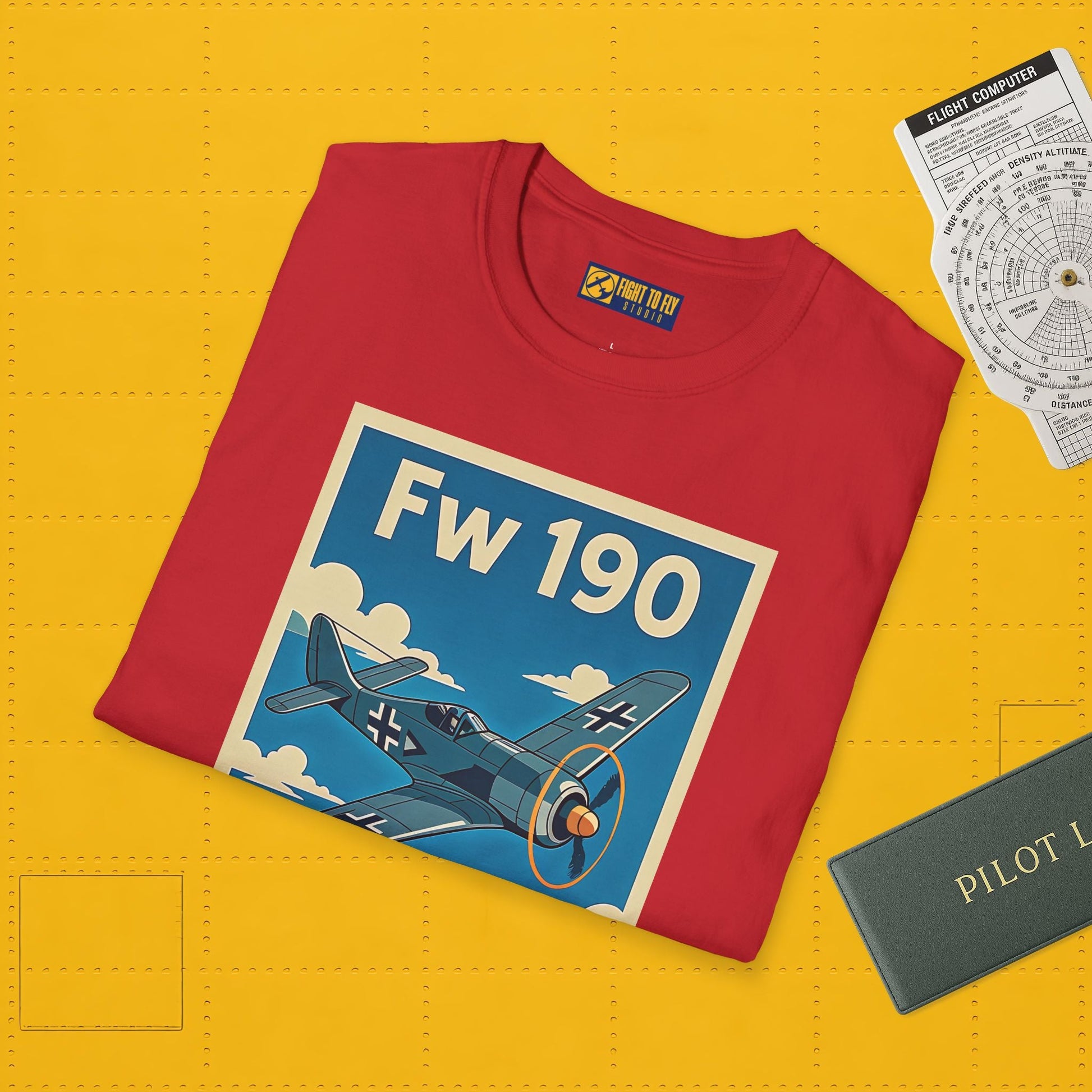 Fw 190 Premium T-Shirt – Focke-Wulf Fighter Full Graphic WWII Aviation Tee - Pilot gifts - warbird t-shirt