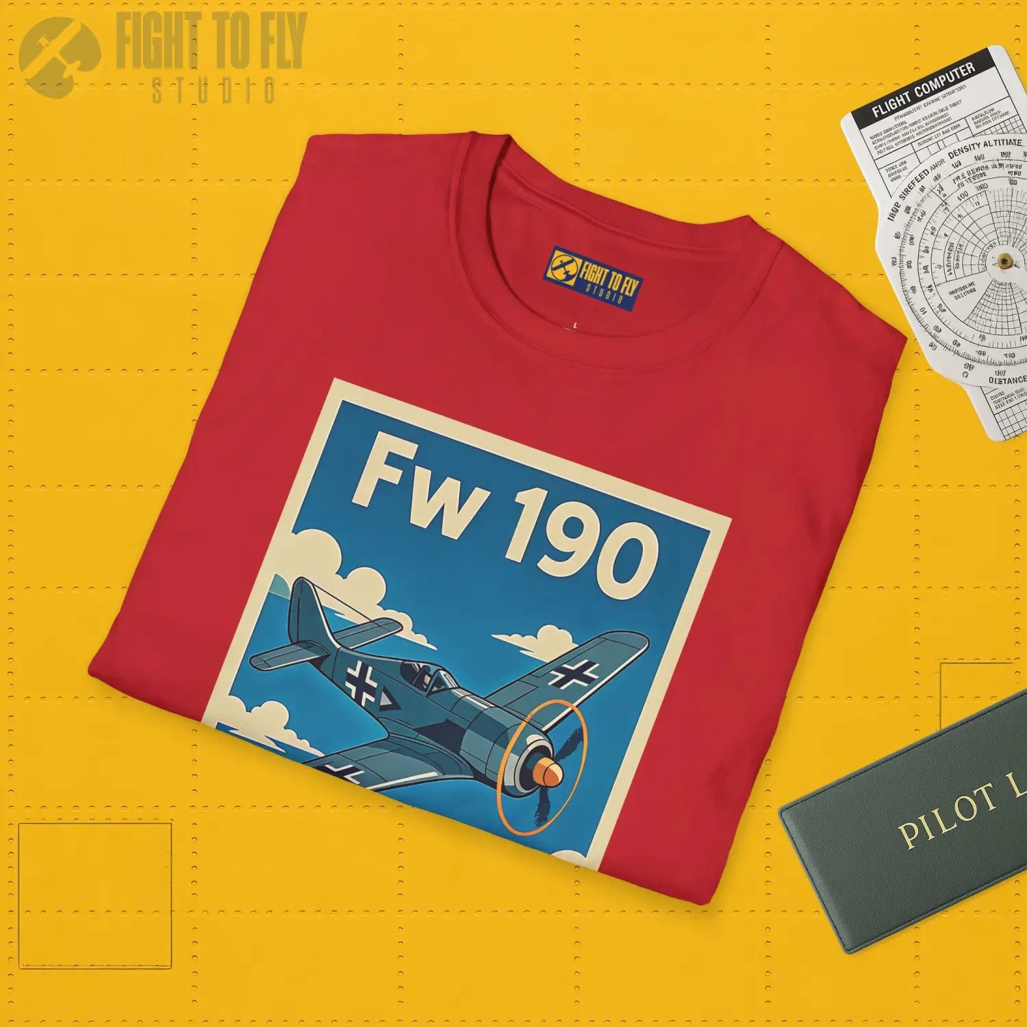 Fw 190 Premium Full Graphic T-Shirt - Pilot gifts - WWII warbird t-shirt