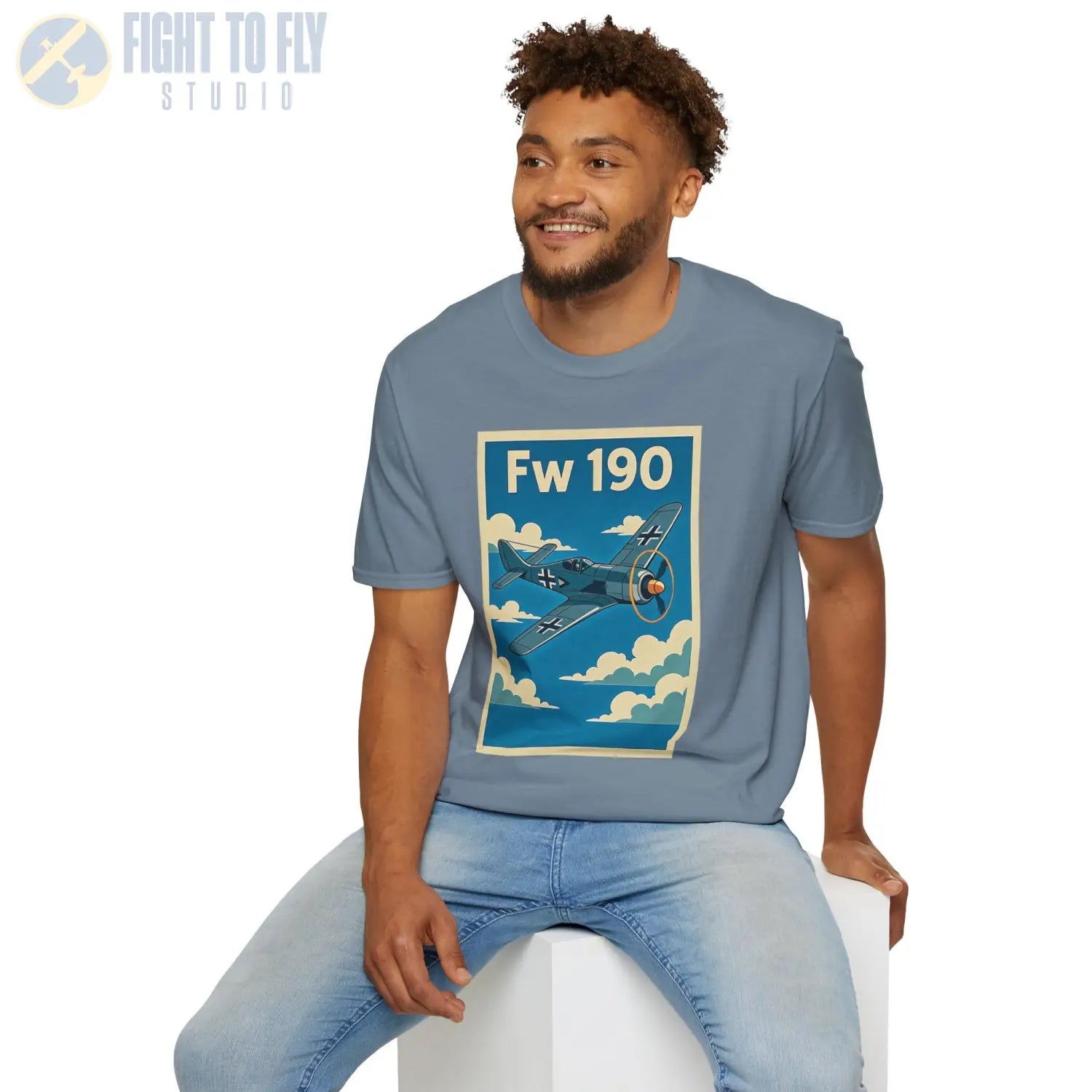 Fw 190 Premium Full Graphic T-Shirt - Pilot gifts - WWII warbird t-shirt