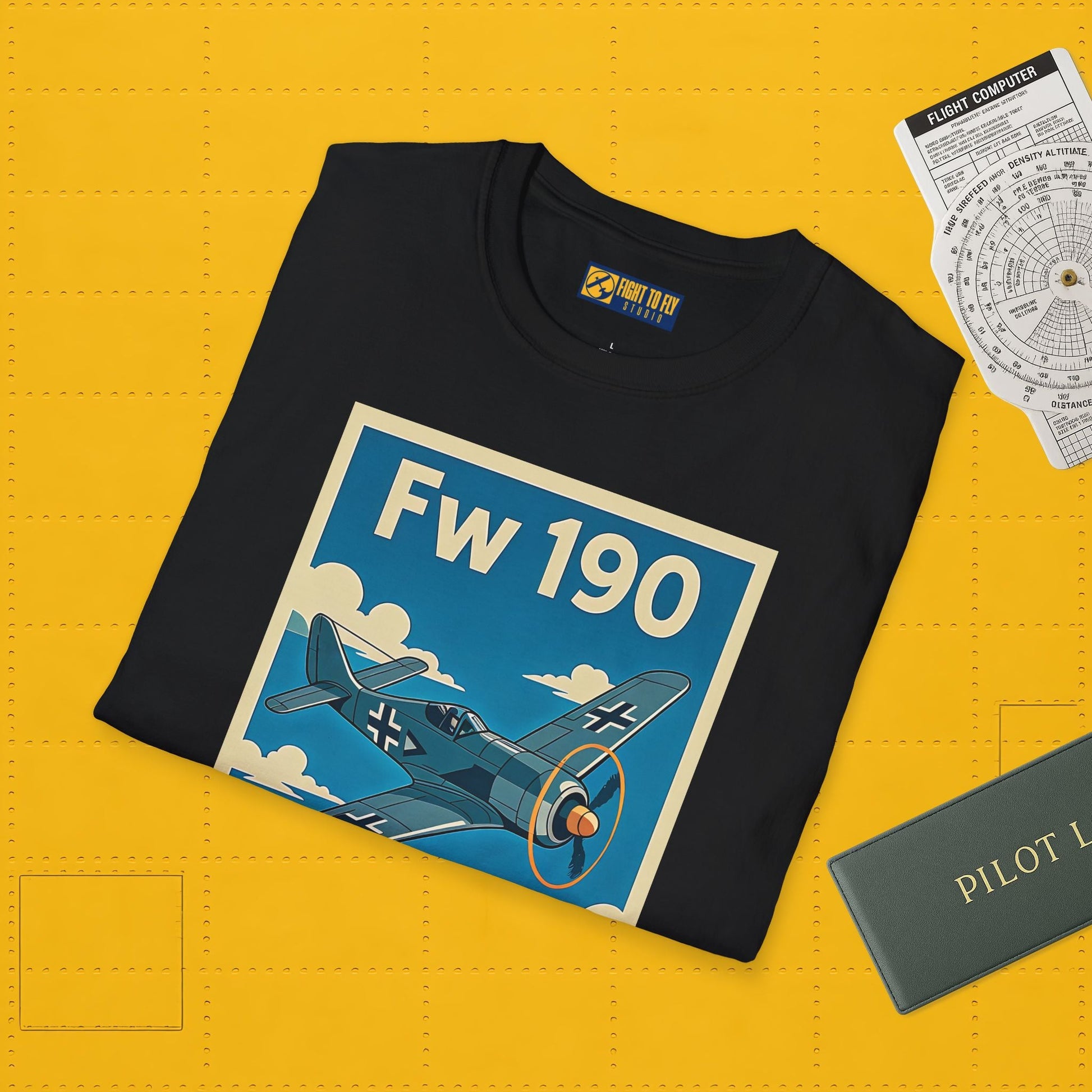 Fw 190 Premium T-Shirt – Focke-Wulf Fighter Full Graphic WWII Aviation Tee - Pilot gifts - warbird t-shirt