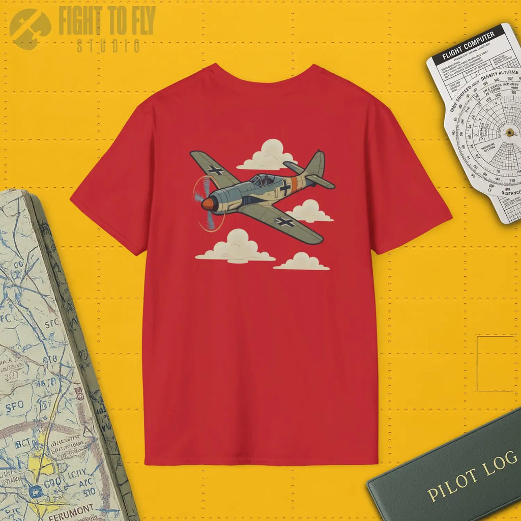 Fw 190 Premium Full Graphic T-Shirt - Pilot gifts - WWII warbird t-shirt