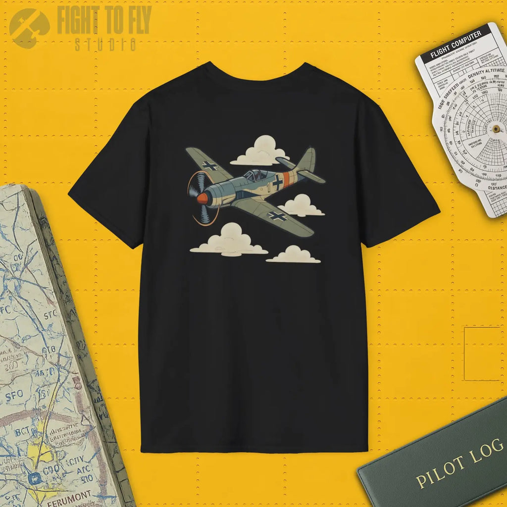Fw 190 Premium Full Graphic T-Shirt - Pilot gifts - WWII warbird t-shirt