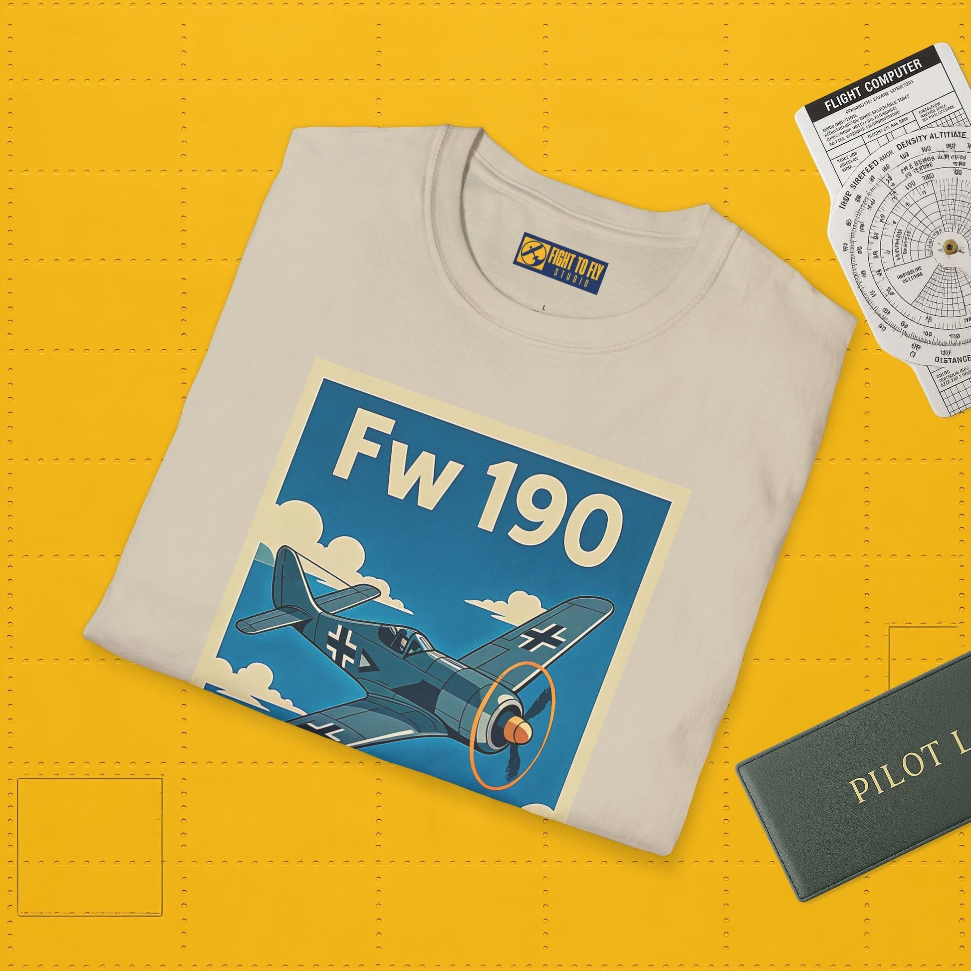 Fw 190 Premium T-Shirt – Focke-Wulf Fighter Full Graphic WWII Aviation Tee - Pilot gifts - warbird t-shirt