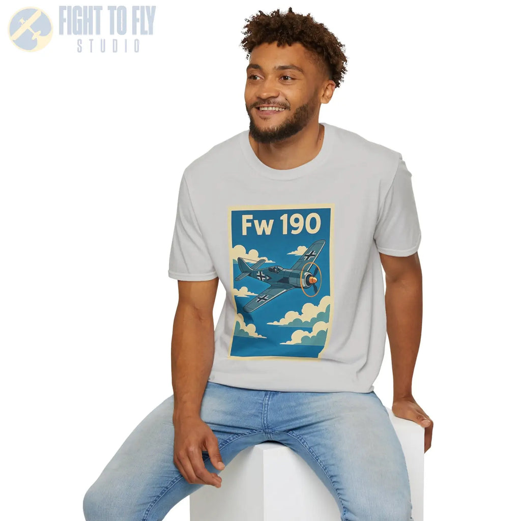 Fw 190 Premium Full Graphic T-Shirt - Pilot gifts - WWII warbird t-shirt