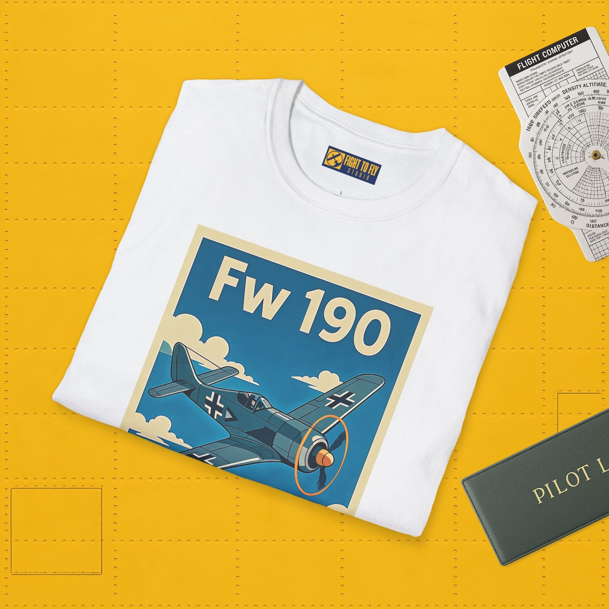 Fw 190 Premium T-Shirt – Focke-Wulf Fighter Full Graphic WWII Aviation Tee - Pilot gifts - warbird t-shirt