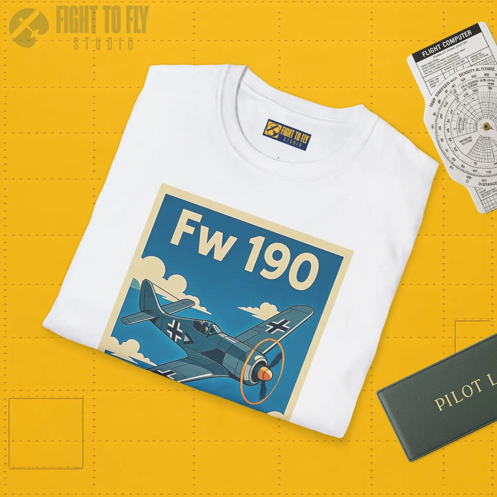 Fw 190 Premium Full Graphic T-Shirt - Pilot gifts - WWII warbird t-shirt