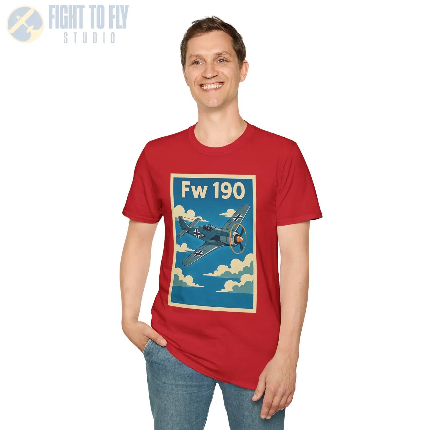 Fw 190 Premium Full Graphic T-Shirt - Pilot gifts - WWII warbird t-shirt