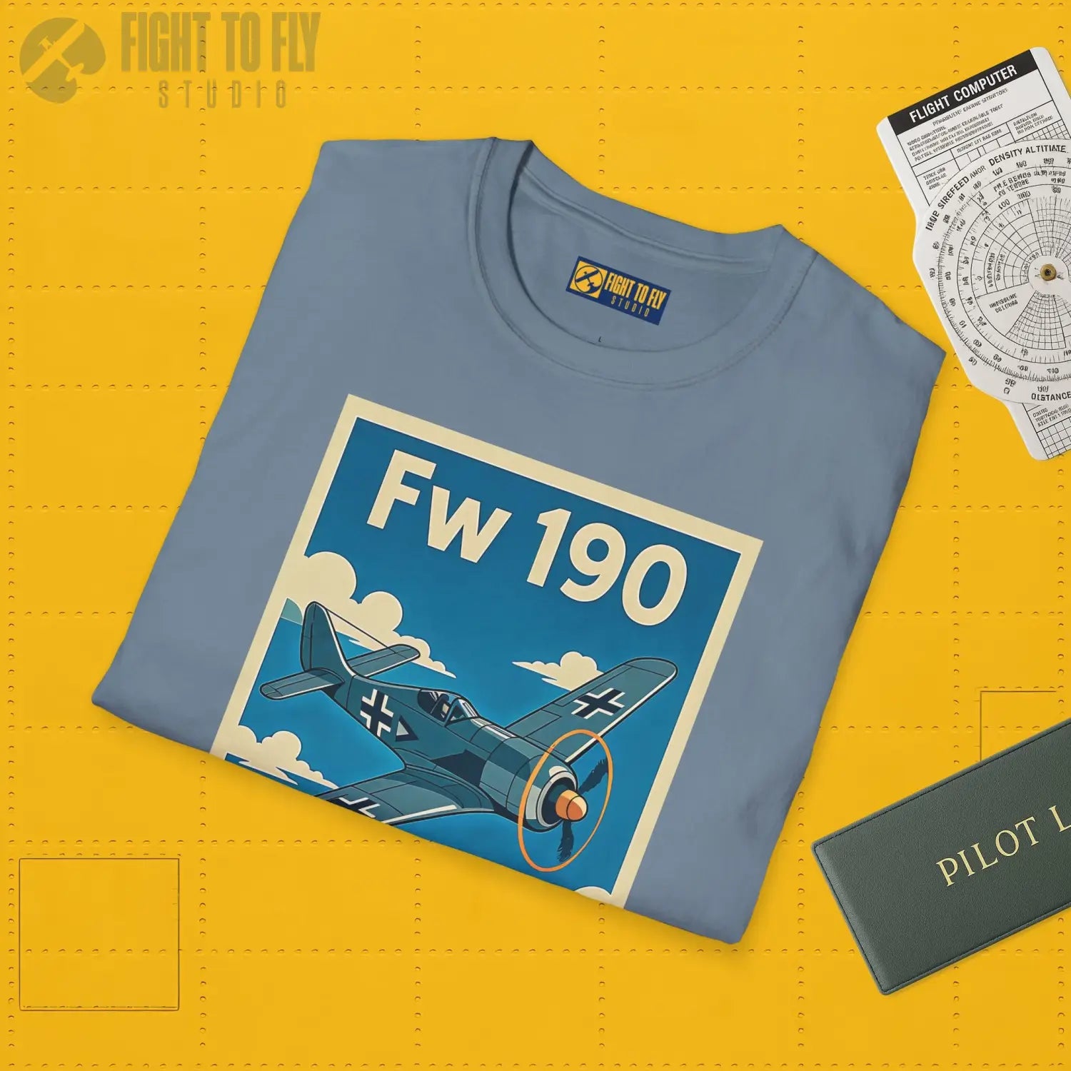 Fw 190 Premium Full Graphic T-Shirt - Pilot gifts - WWII warbird t-shirt
