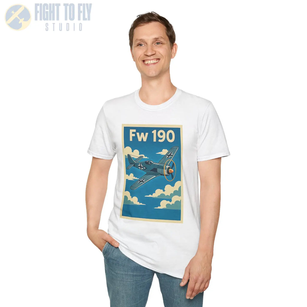 Fw 190 Premium Full Graphic T-Shirt - Pilot gifts - WWII warbird t-shirt